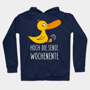 Funny duck wants weekend (b) Hoodie